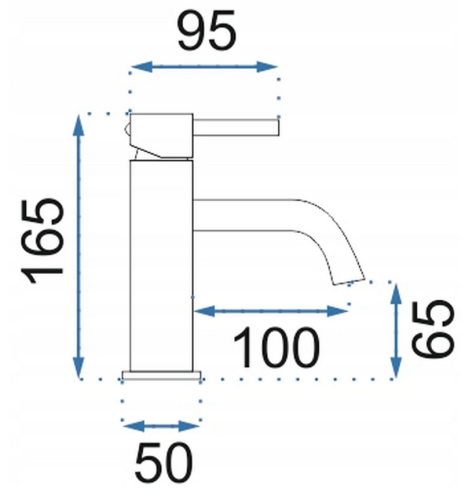 Rea Lungo Gold Brush mosdó csaptelep, szálcsiszolt arany  REA-B4527