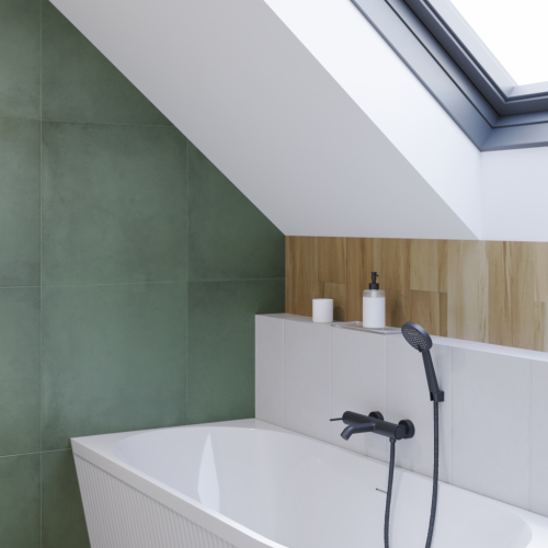 Invena KALITEA zuhanyszett, matt fekete AU-72-M04-V