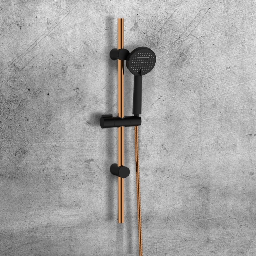 Invena MOONLIGHT zuhanyszett, matt fekete/rose gold AU-77-Z14-V