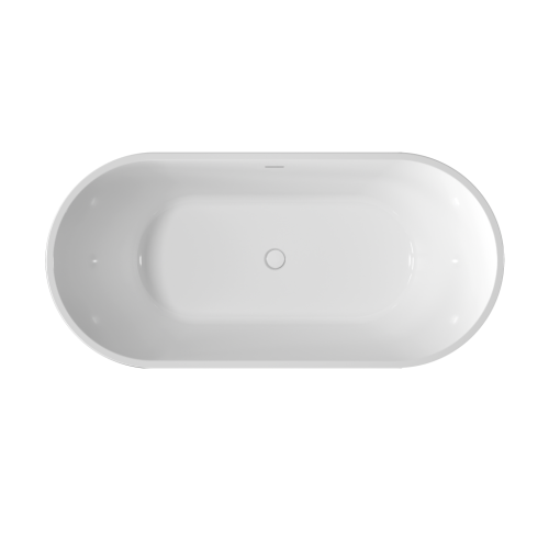 Invena GLAMOUR 170x80 cm szabadon álló kád, fehér AN-01-120-M