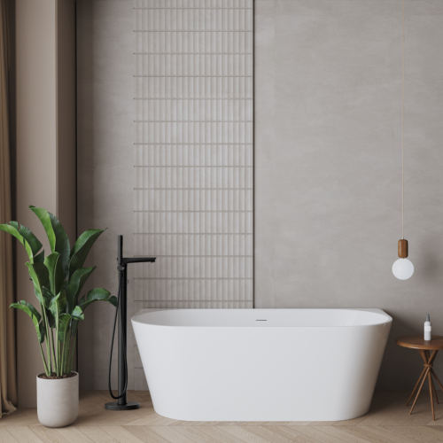 Invena ASTRI 160x80 cm falhoz tolható szabadon álló kád, fehér AN-03-16U-F