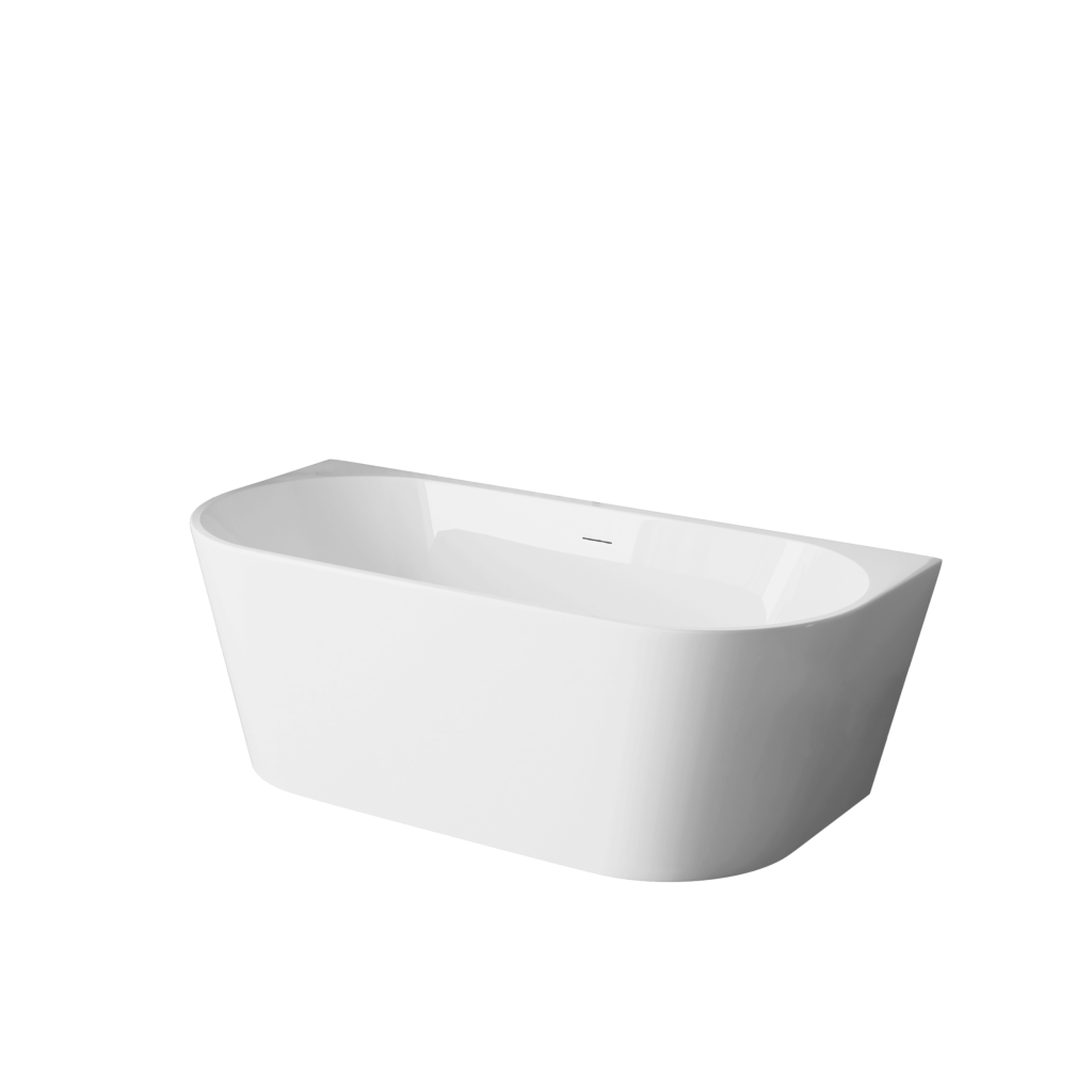 Invena ASTRI 170x80 cm falhoz tolható szabadon álló kád, fehér AN-03-17U-F