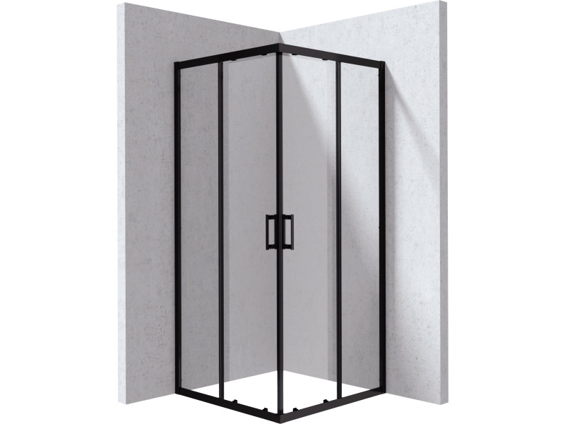 Deante Funkia EVO szögletes zuhanykabin 80x80 cm, matt fekete KYC_N088P
