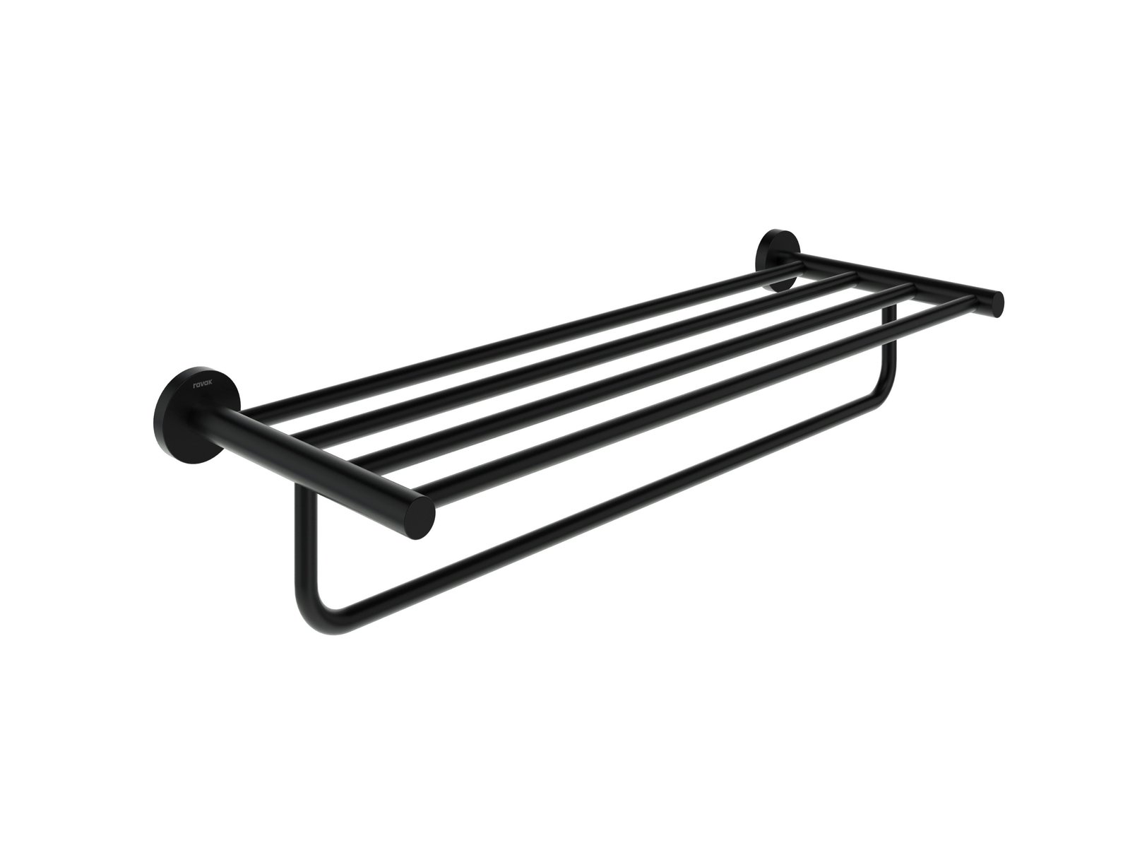 Ravak Kona KN 330.20BLM 60 cm törölközőtartó polc, matt fekete X07P1305
