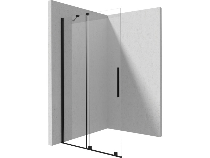 Deante Prizma elcsúsztatható walk-in zuhanyfal 80x195, matt fekete KTJ_N38R