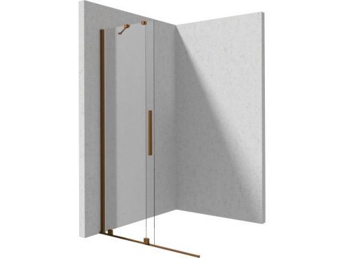 Deante Prizma elcsúsztatható walk-in zuhanyfal 140x195 cm, szálcsiszolt bronz KTJ_C34R