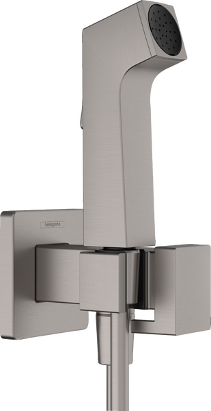 Hansgrohe EcoSmart E 1jet kevert vizes bidézuhany, szálcsiszolt fekete króm 29233340