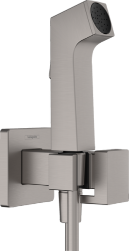 Hansgrohe EcoSmart E 1jet kevert vizes bidézuhany, szálcsiszolt fekete króm 29233340