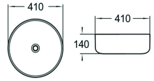 Mexen Tina pultra ültethető mosdó 41 cm, fehér 21144100