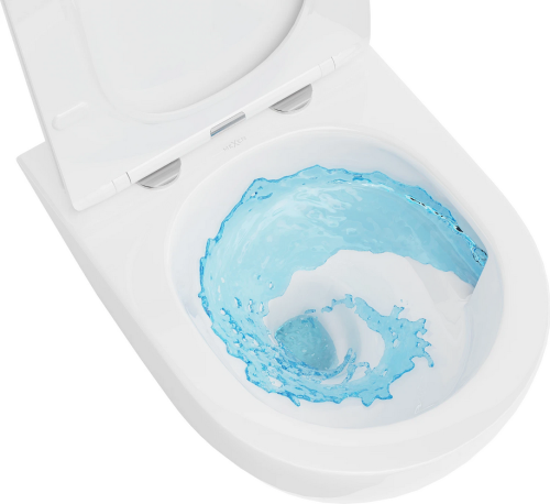 Mexen Lena perem nélküli Rimless Tornado wc csésze lassan záródású slim wc ülőkével, fehér 30220300T