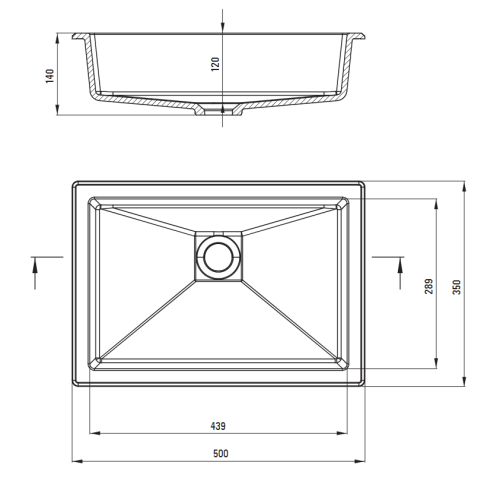Deante Correo beépíthető/pult alá építhető mosdó 50x35 cm, fekete CQR_NU5U