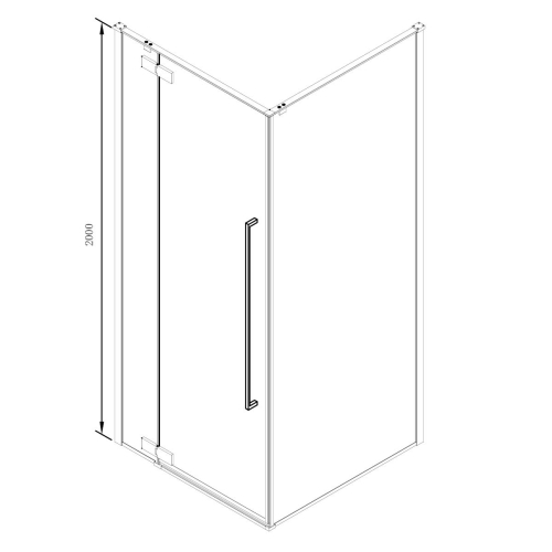 Wellis Mika 90×90 cm szögletes zuhanykabin, szálcsiszolt arany WC00568