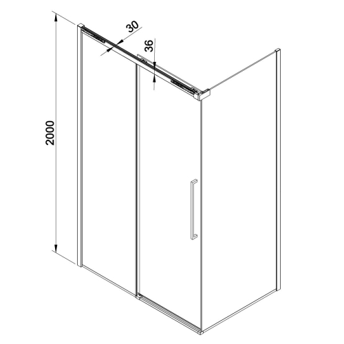 Wellis Mika 120×90 cm szögletes zuhanykabin, szálcsiszolt arany WC00571