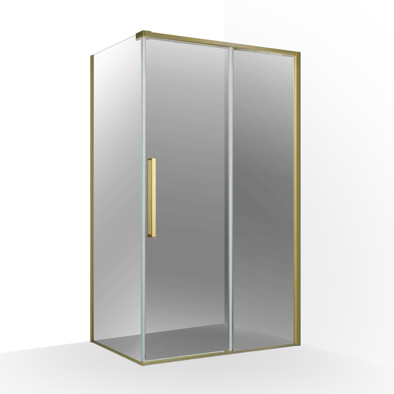 Wellis Clara 120×90 cm szögletes zuhanykabin, szálcsiszolt arany WC00574