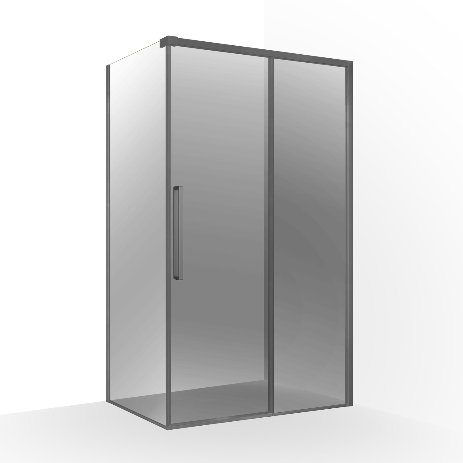 Wellis Clara 120×90 cm szögletes zuhanykabin, szálcsiszolt grafit WC00573