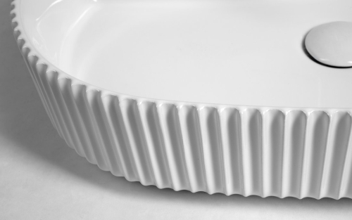 Sapho INFINITY SINTESI 60x40 cm pultra ültethető mosdó, strip fehér 10SI65060