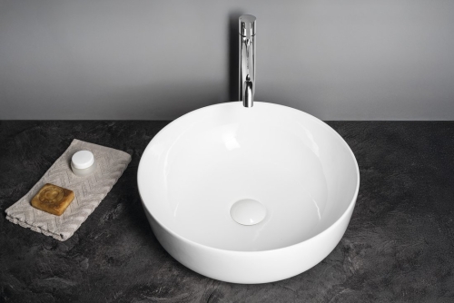 Sapho RONDEA 41 cm pultra ültethető kerámiamosdó, fehér AR445