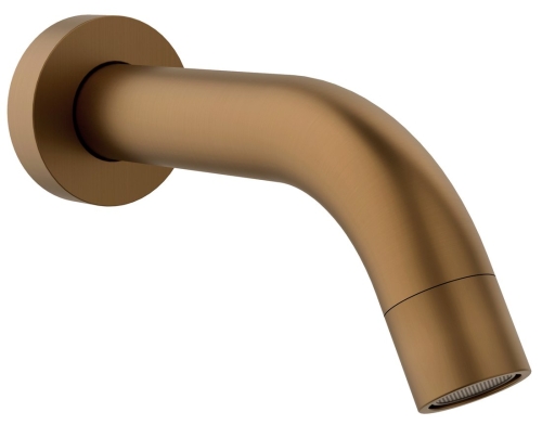 Sapho 17 cm fali kifolyócső, matt réz BO521