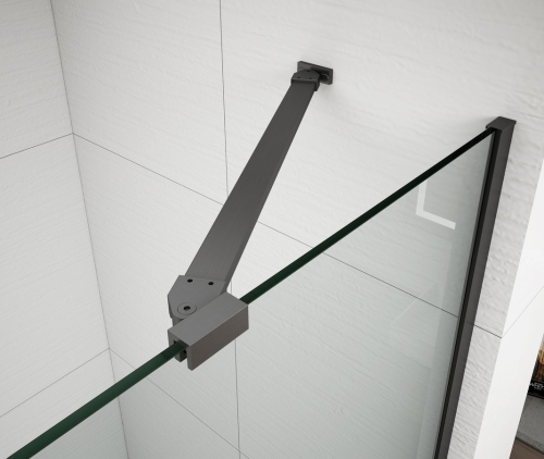 Sapho POLYSAN ESCA Walk-In sarokmerevítő, gun metal ES7868