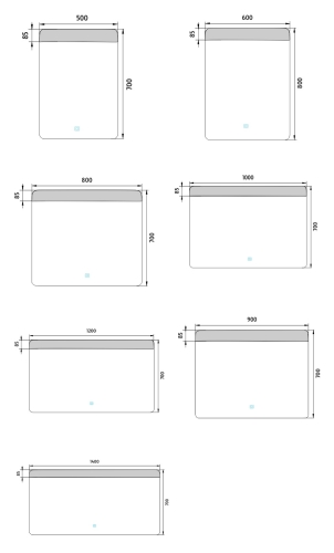 Roltechnik NIMCO 60x80 cm LED tükör érintésérzékelővel ZP 23002V