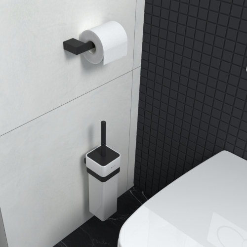 Roltechnik NIMCO Kibo Black fali WC kefe, matt fekete KI 14094K-90