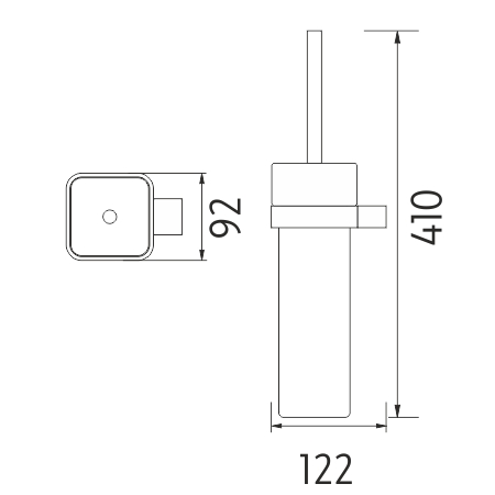 Roltechnik NIMCO Kibo Chrome fali WC kefe, króm KI 14094K-26