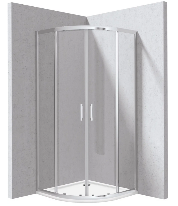 Deante Funkia Evo negyedköríves zuhanykabin zuhanytálcával 90x90 cm, króm KYPP0099P