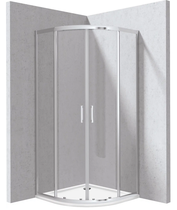 Deante Funkia Evo negyedköríves zuhanykabin zuhanytálcával 80x80 cm, króm KYPP0088P