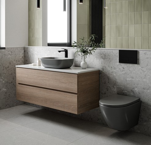 Invena TAVRO WC csésze, soft-close ülőkével, szürke CE-71-007-Y