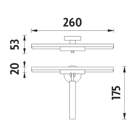 Roltechnik NIMCO Unix Chrome vízlehúzó fali tartóval, króm UN 13012-26