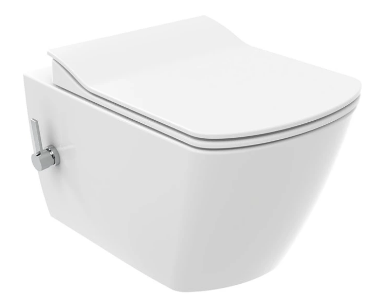 Creavit Elegant EG321 bidés perem nélküli fali wc meleg-hidegvizes csappal EG321-34CB00E-0012