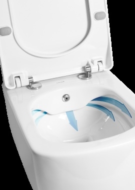 Creavit Elegant EG321 bidés perem nélküli fali wc meleg-hidegvizes csappal EG321-34CB00E-0012