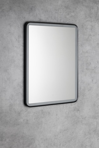 Sapho AQUALINE SWIDA 60x80 cm tükör LED világítással, matt fekete SW060