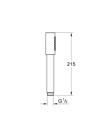 Grohe Rainshower Aqua Stick kézizuhany, 1 féle vízsugárral, Hard Graphite 26866A00