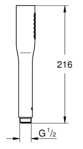 Grohe Euphoria Cosmopolitan Stick kézizuhany, 1 féle vízsugárral, Hard Graphite 27400AL0