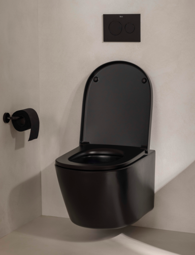 Roca Meridian Rimless Vortex fali wc, matt fekete A346747080