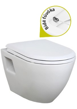 Creavit Terra perem nélküli falra szerelhető wc Bidé2in1, fehér TP329-00CB00E-0000