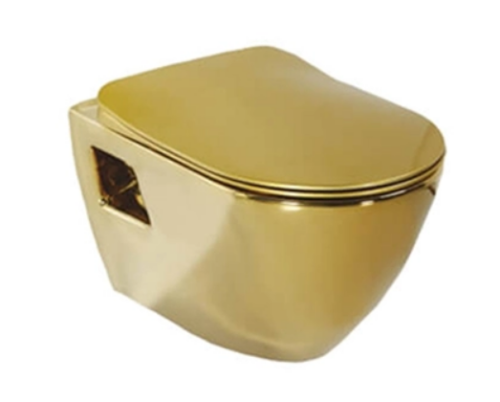 Creavit Terra falra szerelhető wc Bidé2in1, arany TP325-00CB00E-AK00