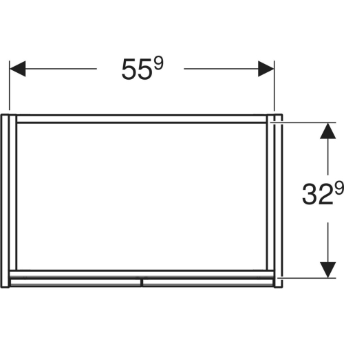Geberit Selnova Compact alsó szekrény mosdóhoz, kétajtós láva/lakkozott selyem matt 504.075.JK.1