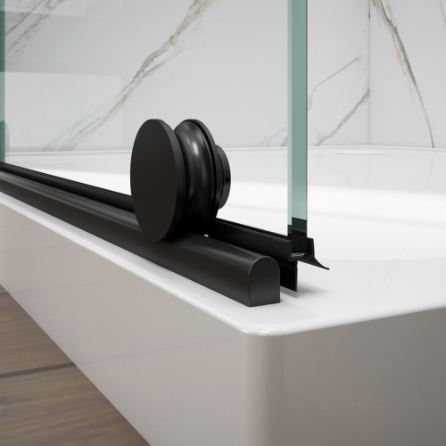 Sapho GELCO SPIRIT BLACK 130 cm zuhanyajtó transzparent üveggel, matt fekete GI1013B
