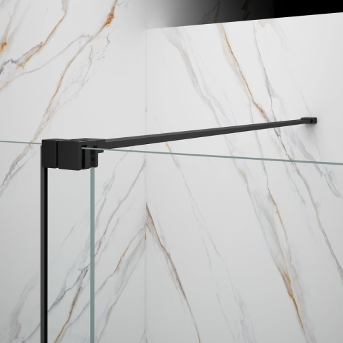 Sapho GELCO SPIRIT BLACK 130 cm zuhanyajtó transzparent üveggel, matt fekete GI1013B