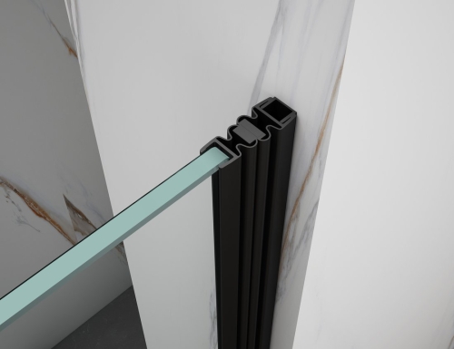 Sapho GELCO SPIRIT BLACK 140 cm zuhanyajtó transzparent üveggel, matt fekete GI1014B