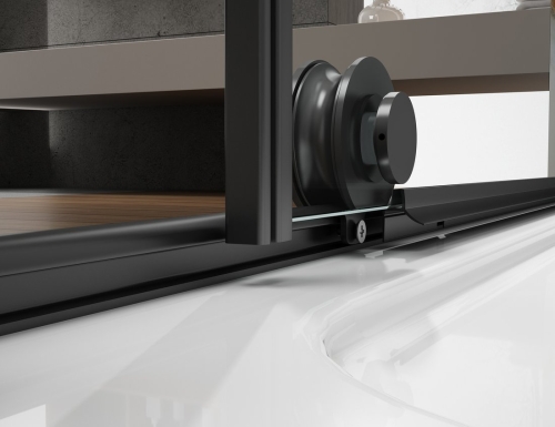 Sapho GELCO SPIRIT BLACK 150 cm zuhanyajtó transzparent üveggel, matt fekete GI1015B
