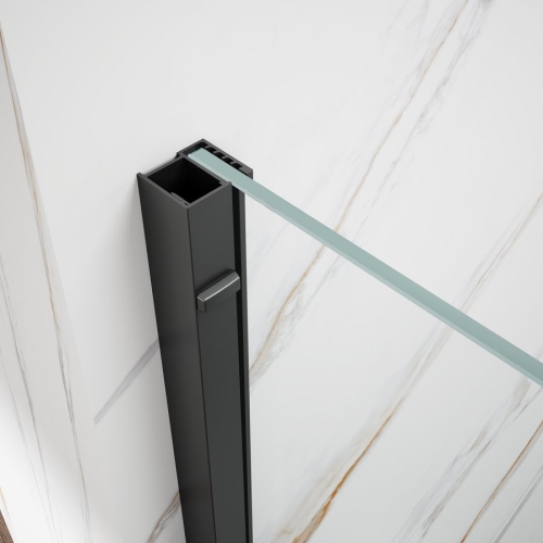 Sapho GELCO SPIRIT BLACK 160 cm zuhanyajtó transzparent üveggel, matt fekete GI1016B