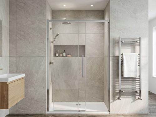 Sapho GELCO LUXOR 120 cm zuhanyajtó transzparent üveggel, króm GU1212CH
