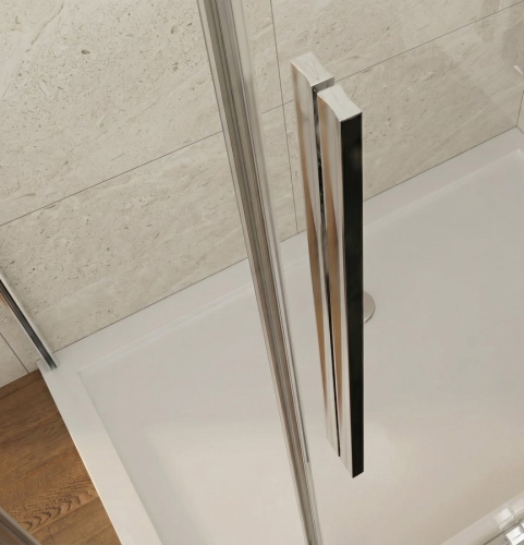 Sapho GELCO LUXOR 150 cm zuhanyajtó transzparent üveggel, króm GU1215CH