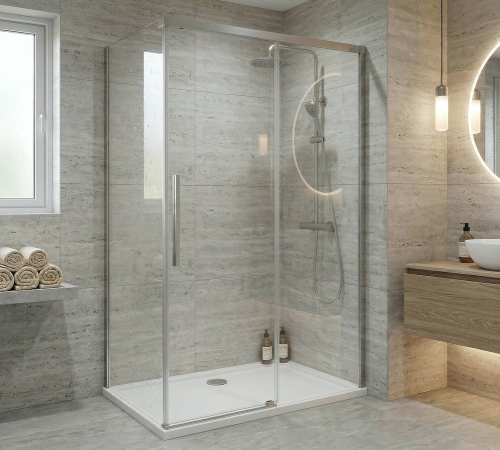 Sapho GELCO LUXOR 80 cm oldalfal transzparent üveggel, króm GU5680CH