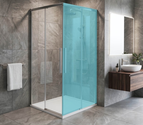 Sapho GELCO LUXOR 90 cm tolóajtó sarokbelépős zuhanykabinhoz transzparent üveggel, króm GU2190CH