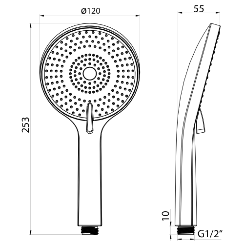 Sapho 3 funkciós kézizuhany, matt réz SK879GBL