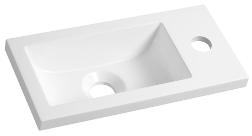 Sapho AQUALINE 37x18 cm öntöttmárvány mosdó, fehér LM370